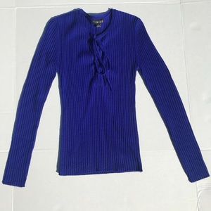 Blue long sleeve top